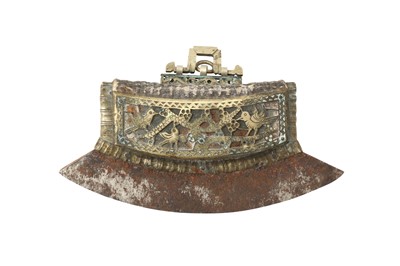 Lot 663 - A TIBETAN FLINT POUCH CHUCKMUCK