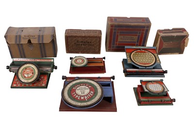 Lot 7 - A Collection of Simplex Tin Toy Typewriters