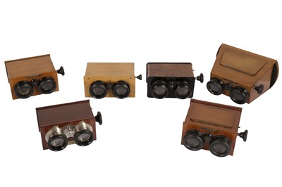 Lot 87 - Group of Six Focusing Stereoscopes, Inc Unis & Richard Models.