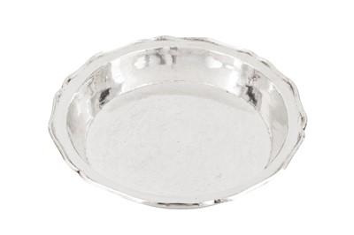 Lot 288 - A large 19th century South American unmarked silver basin, probably Mexican or Peruvian