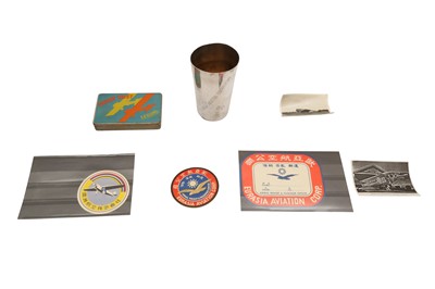 Lot 283 - AVIATION / TRANSPORT INTEREST - A EURASIA-AVIATION CORPORATION SILVER BEAKER AND OTHER EPHEMERA