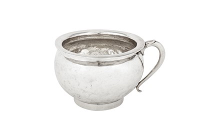 Lot 289 - A 19th century South American unmarked silver chamber pot, probably Mexican or Peruvian