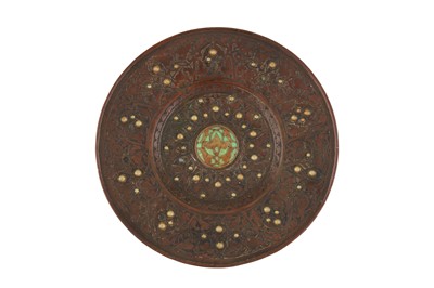 Lot 380 - AN ENGRAVED AND ENAMELLED OTTOMAN SAUCER