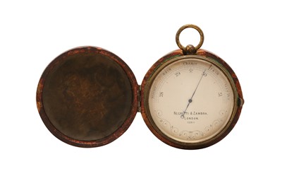 Lot 430 - NEGRETTI & ZAMBRA; A CASED POCKET BAROMETER