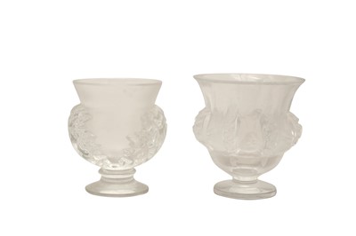 Lot 412 - LALIQUE CRYSTAL, FRANCE, TWO VASES