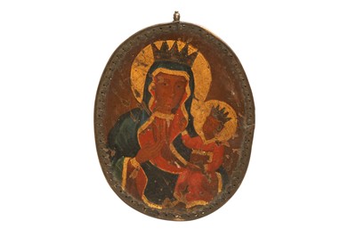 Lot 159 - DOUBLE SIDED METAL ICON DEPICTING THE LIFE OF CHRIST