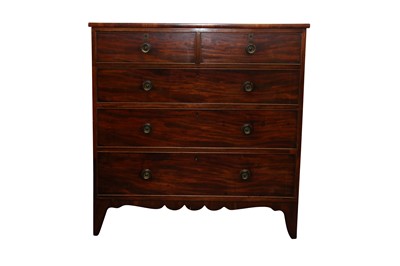 Lot 310 - A GEORGE III MAHOGANY CHEST
