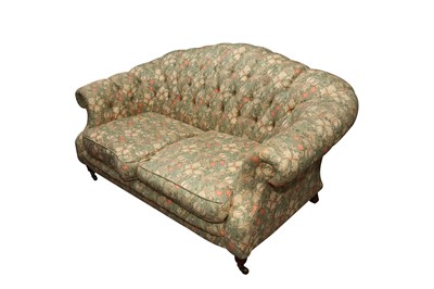 Lot 323 - AN EDWARDIAN TWO SEATER SANDERSON SOFA