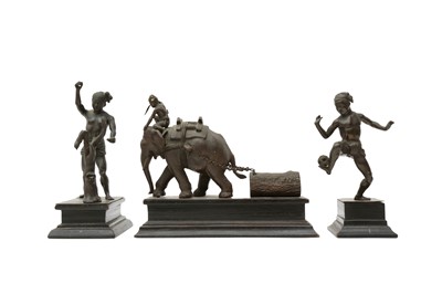Lot 394 - A GROUP OF THREE BURMESE BRONZES