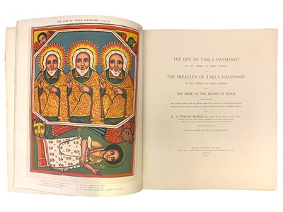 Lot 29 - Budge. The Life of Takla Haymanot...2 vol. Ltd.ed. 1906