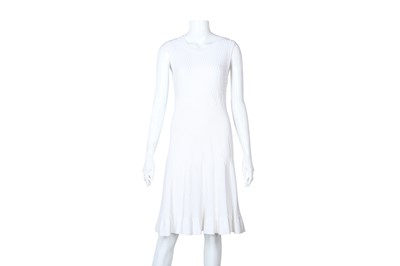 Lot 499 - Alaia White Structural Sleeveless Dress - Size 40