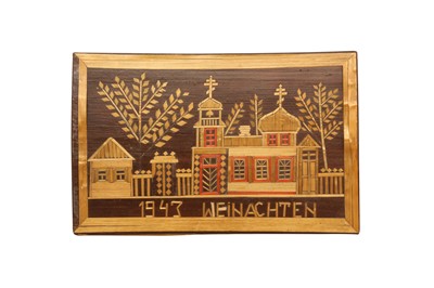 Lot 383 - WWII INTEREST - STRAW WORK BOX