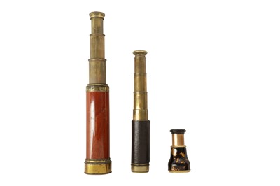 Lot 143 - THREE POCKET TELESCOPES OR MONOCULARS