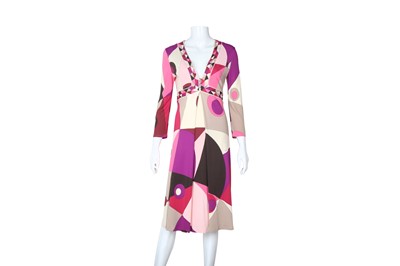 Lot 88 - Emilio Pucci Purple Long Sleeve Dress - Size 42