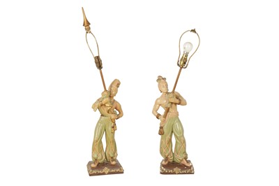 Lot 311 - PAIR OF VAN CLEEF FIGURAL TABLE LAMPS