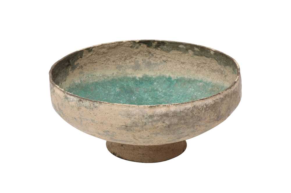Lot 13 - A CHINESE BRONZE PEDESTAL BOWL