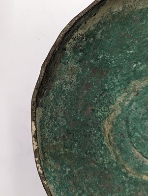 Lot 13 - A CHINESE BRONZE PEDESTAL BOWL