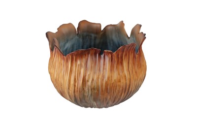 Lot 417 - CONTEMPORARY FOLIATE CERAMIC VASE OR PLANTER