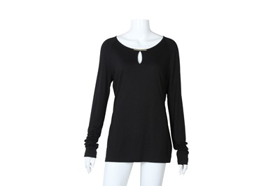 Lot 396 - Gucci Black Keyhole Long Sleeve Top - Size M