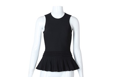 Lot 482 - Alexander McQueen Black Knit Peplum Top