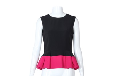 Lot 483 - Alexander McQueen Black Peplum Top - Size 42