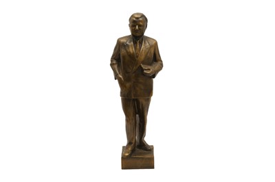 Lot 350 - COMMUNIST INTEREST - BRONZED FIGURE OF KLEMENT GOTTWALD