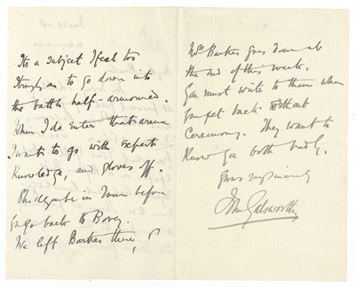 Lot 291 - Galsworthy (John)