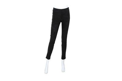 Lot 9 - Alexander McQueen Black Suede Trouser - Size 40