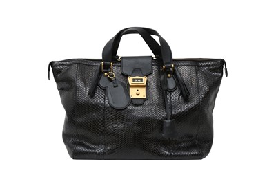 Lot 410 - λ Gucci Black Python Large Tote