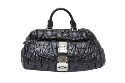 Lot 607 - Miu Miu Black Matelasse Tote