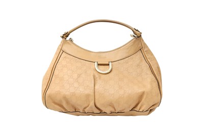 Lot 255 - Gucci Beige Monogram D Ring Hobo Tote