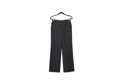 Lot 6 - Alexander McQueen Charcoal Pinstripe Trouser - Size 38
