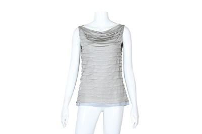 Lot 601 - Chanel Silver Logo Sleeveless Top - Size 38