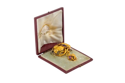 Lot 7 - A garnet brooch, circa 1855, possibly by J.W. Benson