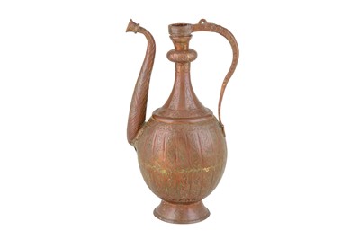 Lot 157 - A SAFAVID-STYLE TINNED COPPER EWER