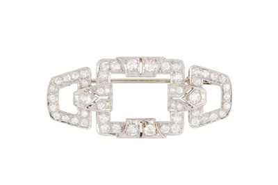 Lot 64 - A diamond brooch, mid 20th century
