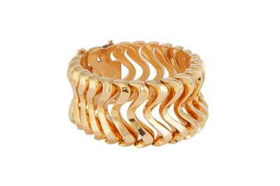 Lot 215 - A fancy-link bracelet, mid 20th century