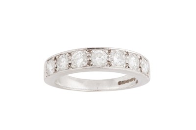 Lot 72 - A diamond half-hoop ring
