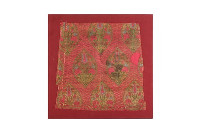 Lot 527 - AN OTTOMAN PANEL OF BROCADED SILK (CATMA)