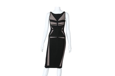 Lot 518 - Herve Leger Black Honeycomb Bandage Dress - Size XS
