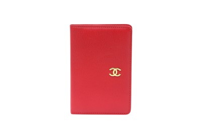 Lot 19 - Chanel Red CC Logo Address Book Cover