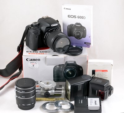 Lot 191 - Canon 600D DSLR Outfit.