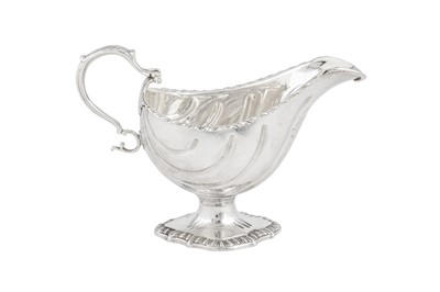 Lot 478 - An early George III sterling silver sauceboat, London 1766 by David Whyte & William Holmes