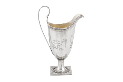 Lot 430 - A George III Irish provincial silver milk jug, Cork circa 1785 by John Hillery (1750-1780) or John Humphreys (1773-87)
