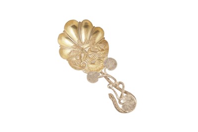 Lot 303 - A Victorian sterling silver caddy spoon, Birmingham 1852 by Hilliard and Thompson