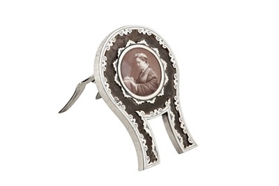 Lot 20 - A small Victorian sterling silver mounted frame, London 1881 by Louis Dee