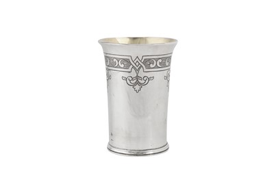 Lot 352 - An Elizabeth II sterling silver beaker, London 1970 by A Haviland-Nye