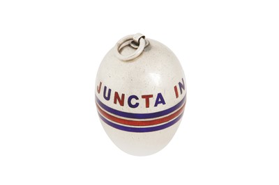 Lot 67 - A Victorian sterling silver and enamel novelty sewing companion, London 1868 by Henry William Dee