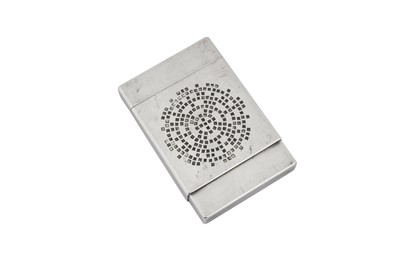 Lot 341 - An Elizabeth II modernist sterling silver card case, London 1963 by LAS