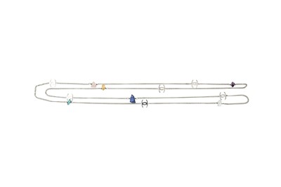 Lot 610 - Chanel CC Semi Precious Fine Chain Long Necklace